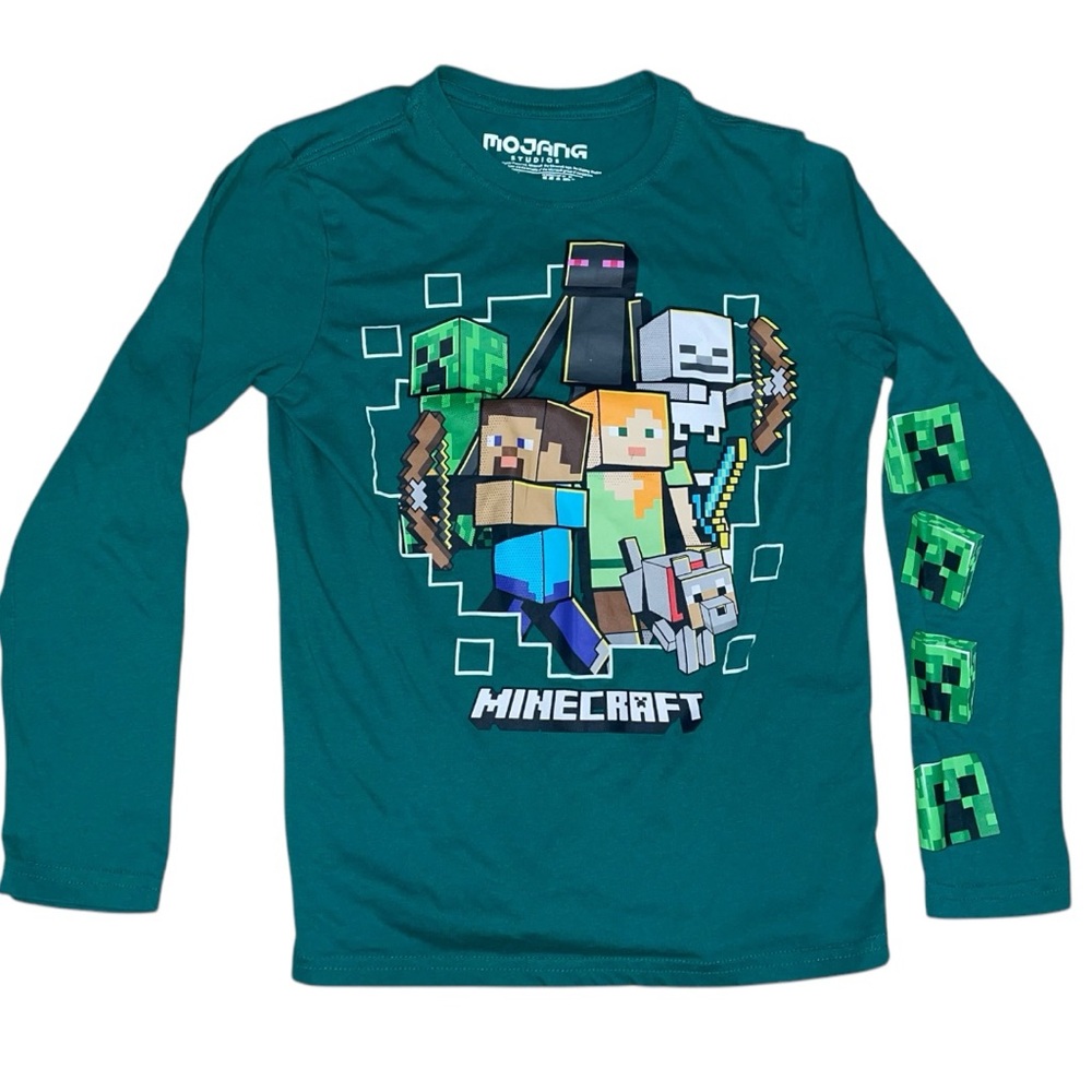 Minecraft long sleeve tee 10/12 Official Product